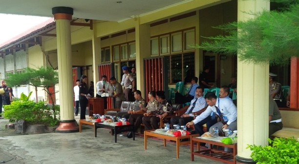Unsur Forkopimda kota Jambi saat berada di mapolresta Jambi